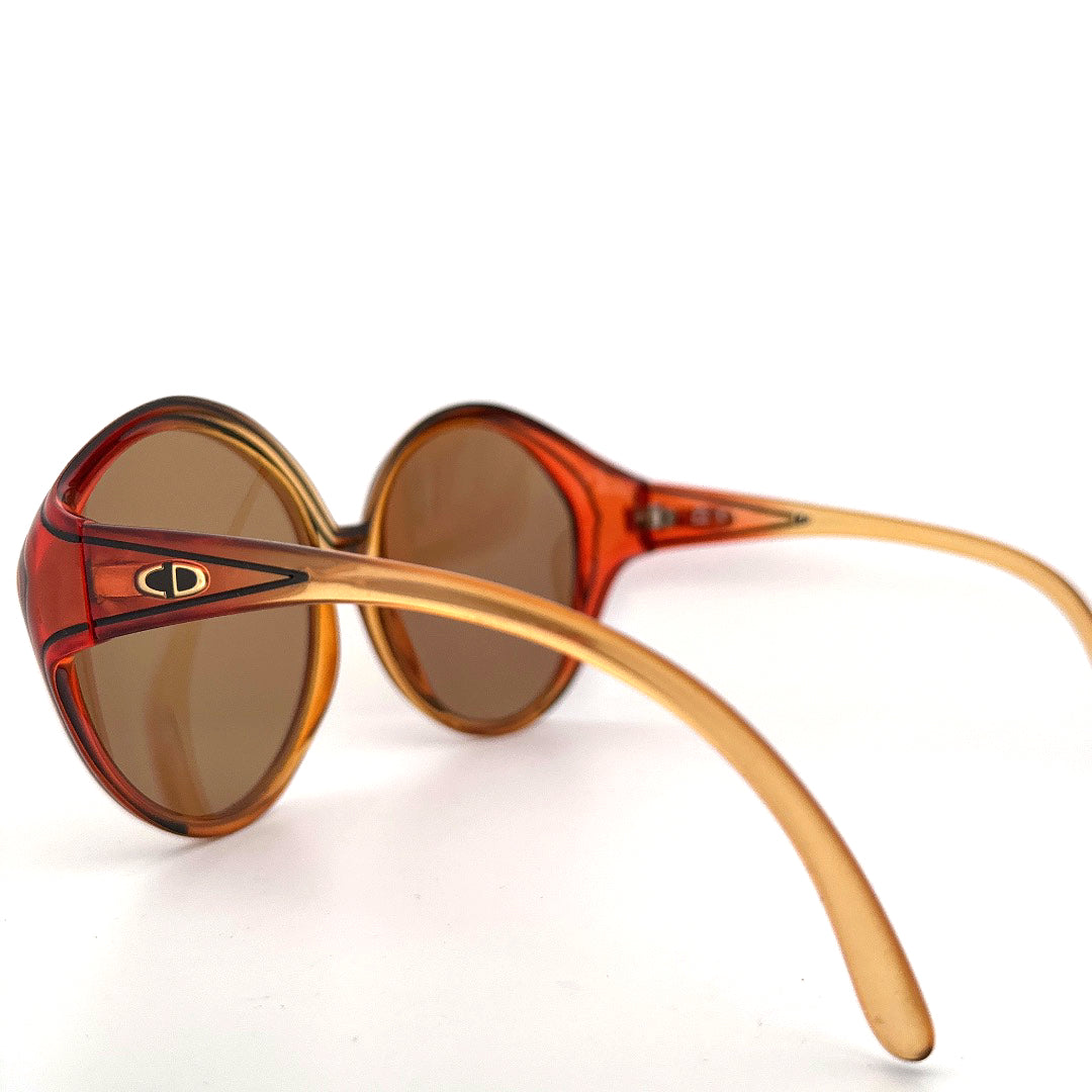 Vintage 70s Christian Dior Oversized Sunglasses Mod 2045 Size XL Made in Germany