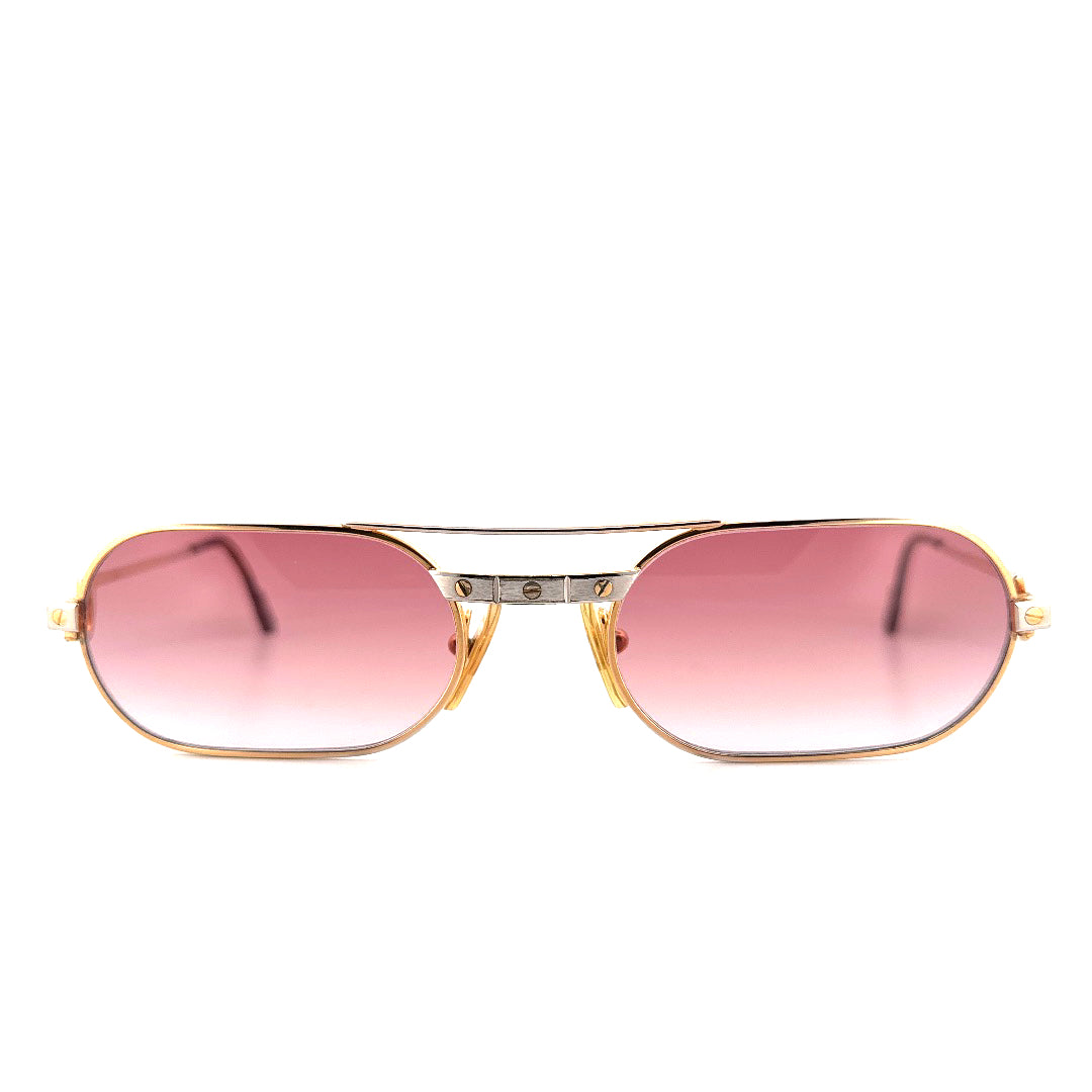 Vintage 80s Cartier Must Santos Sunglasses - Medium - Made in France