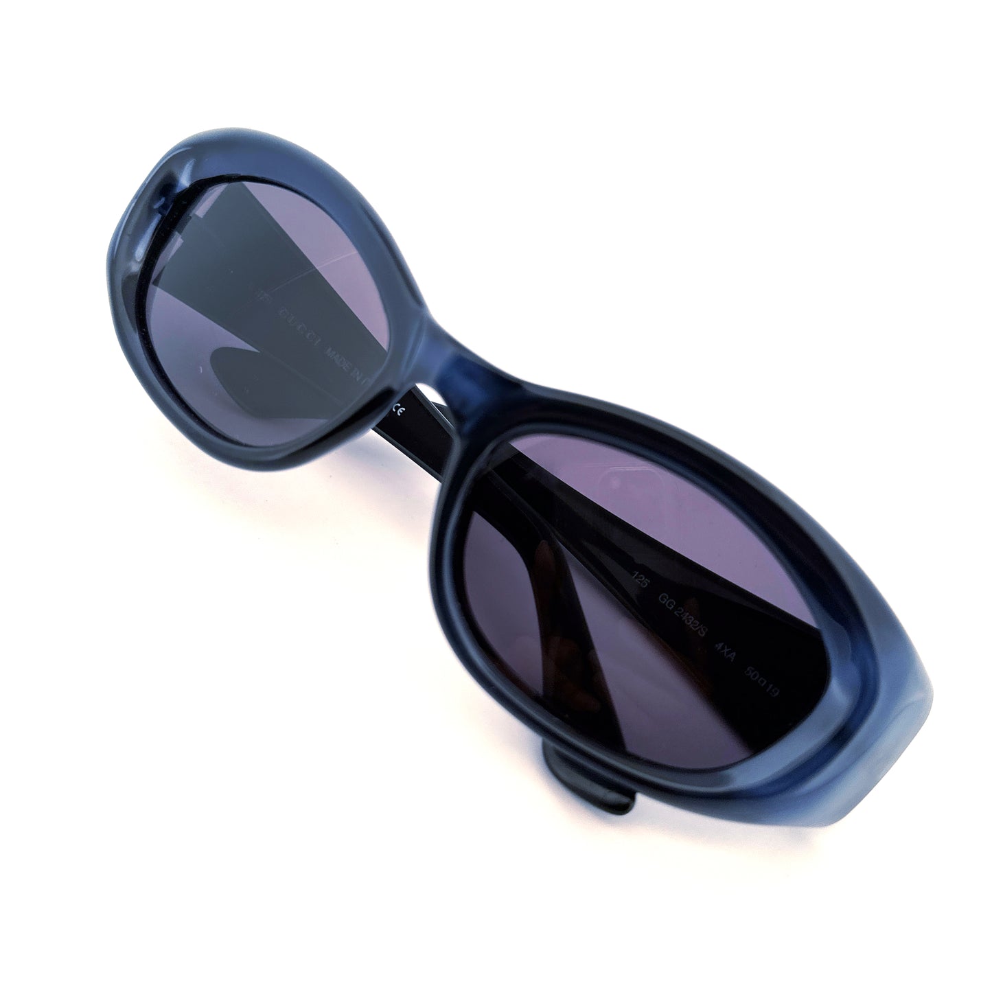 Vintage 90s Gucci 2432 Blue Sunglasses - Medium - Made in Italy