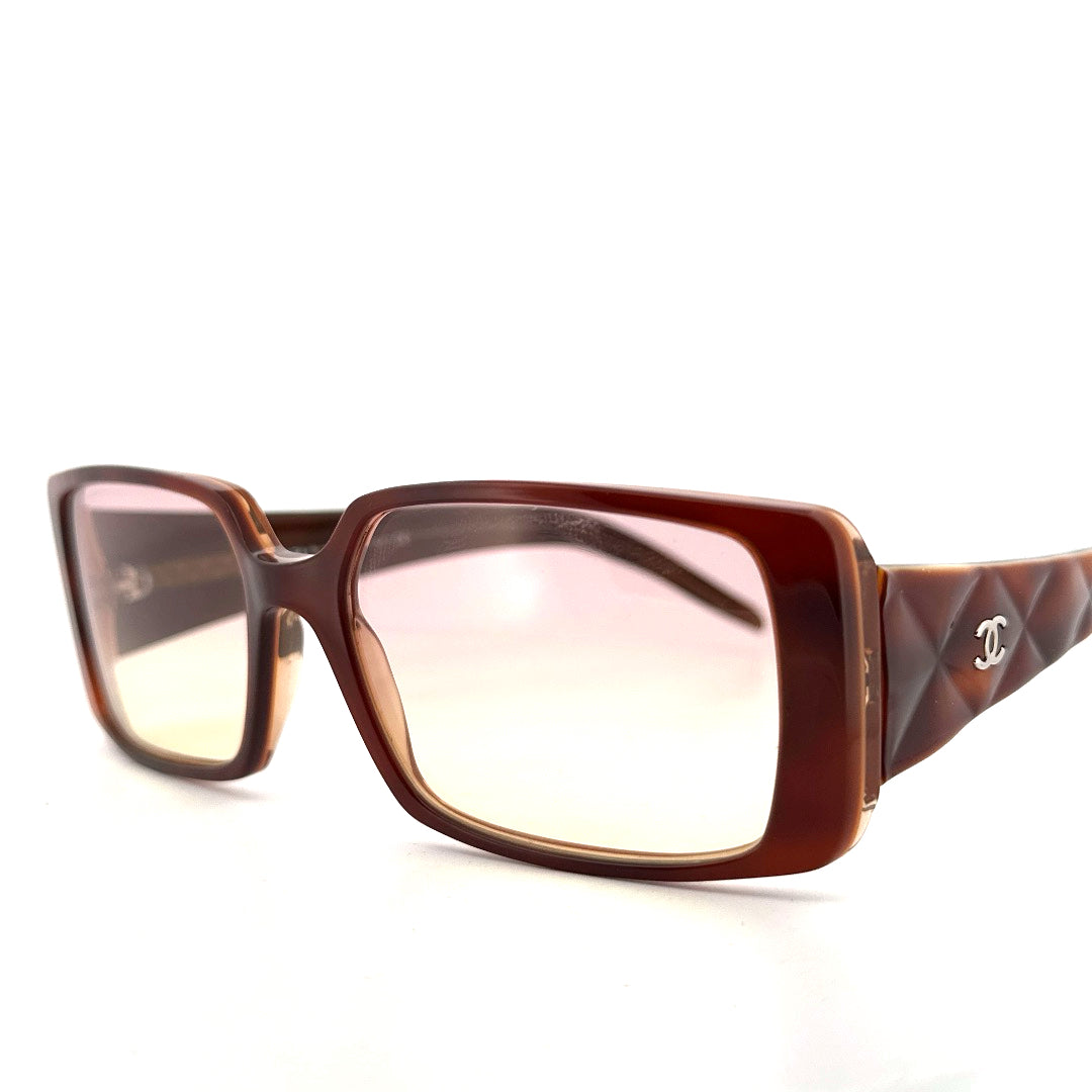 Vintage 90s Chanel 5045 Rectangular Sunglasses - Medium - Made in Italy