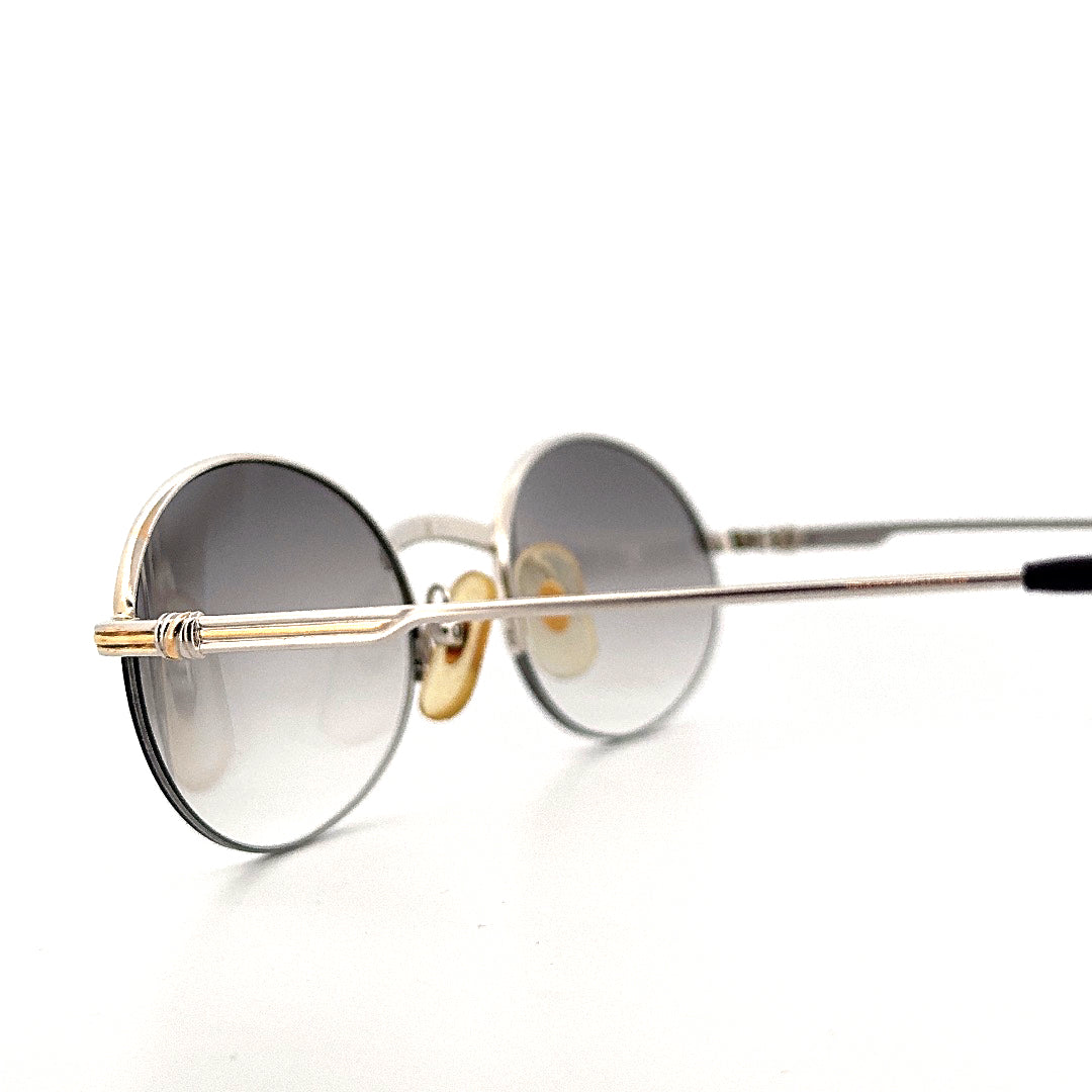 Vintage 90s Cartier Manhattan Semi Rimless Oval Sunglasses Size Medium Made in France