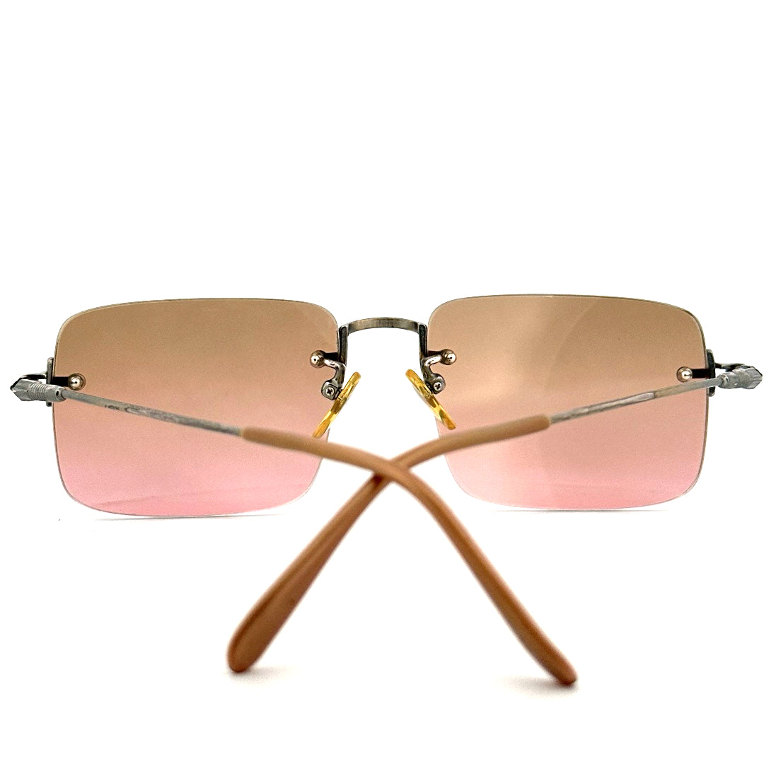 Vintage Jean Paul Gaultier 55-6110 Rimless Sunglasses - Medium - JPG Made in Japan