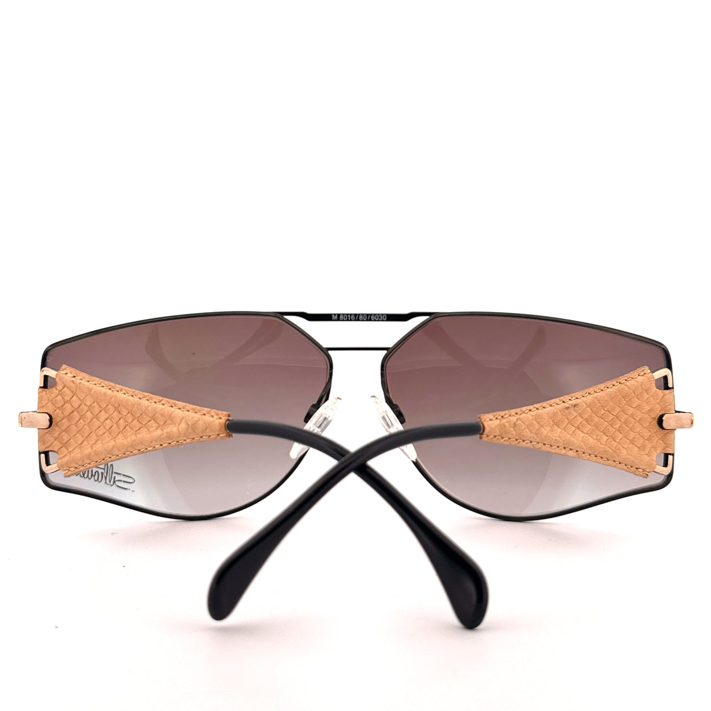 Vintage 80s Silhouette Sunglasses M 8016 Leather - Large - Made in Austria