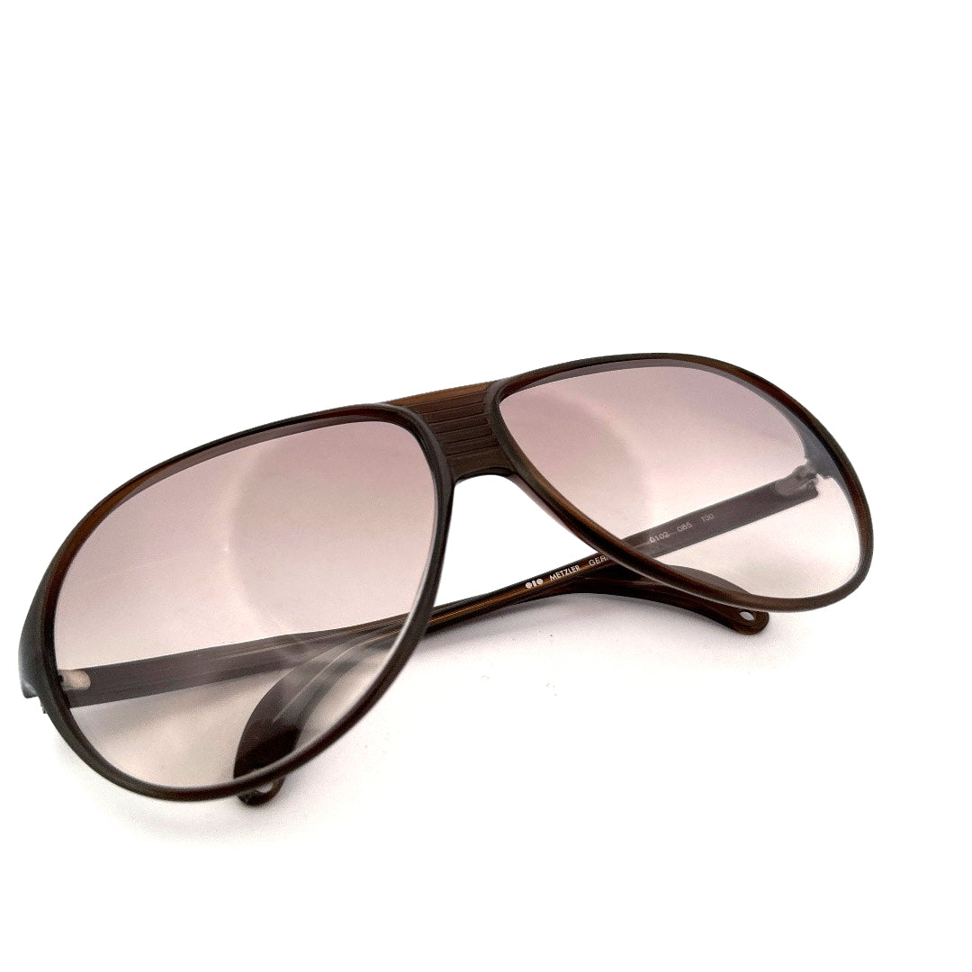 Vintage 80s Metzler Sports Sunglasses Mod 0102 Aviator - Large - Made in Germany