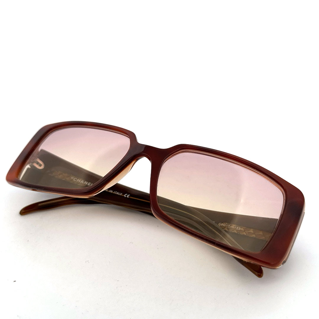 Vintage 90s Chanel 5045 Rectangular Sunglasses - Medium - Made in Italy