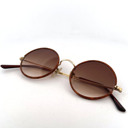 Vintage Algha 12KT Round Gold Filled Sunglasses - Small - Made in England