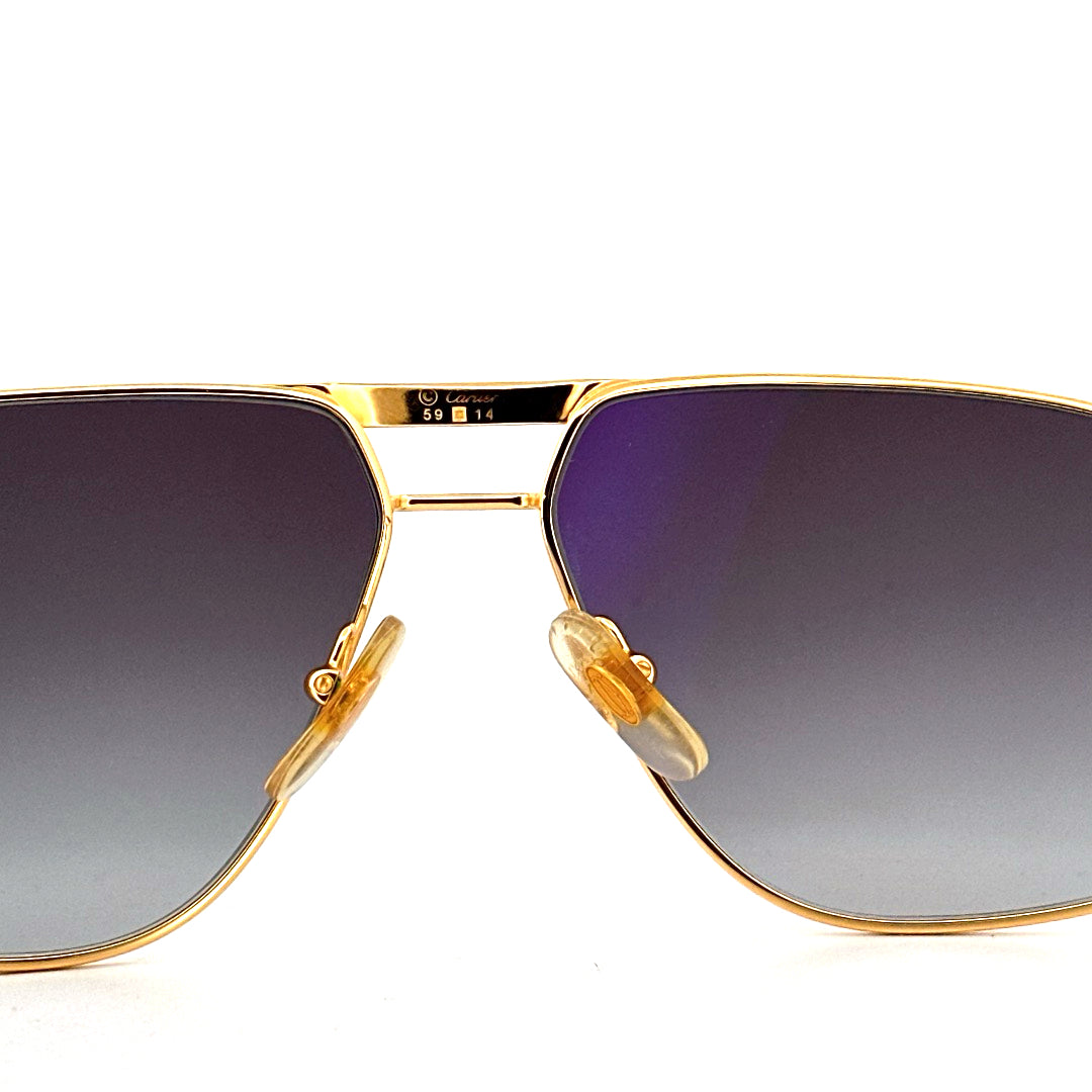 Vintage 80s Cartier Tank Sunglasses - Medium - Made in France