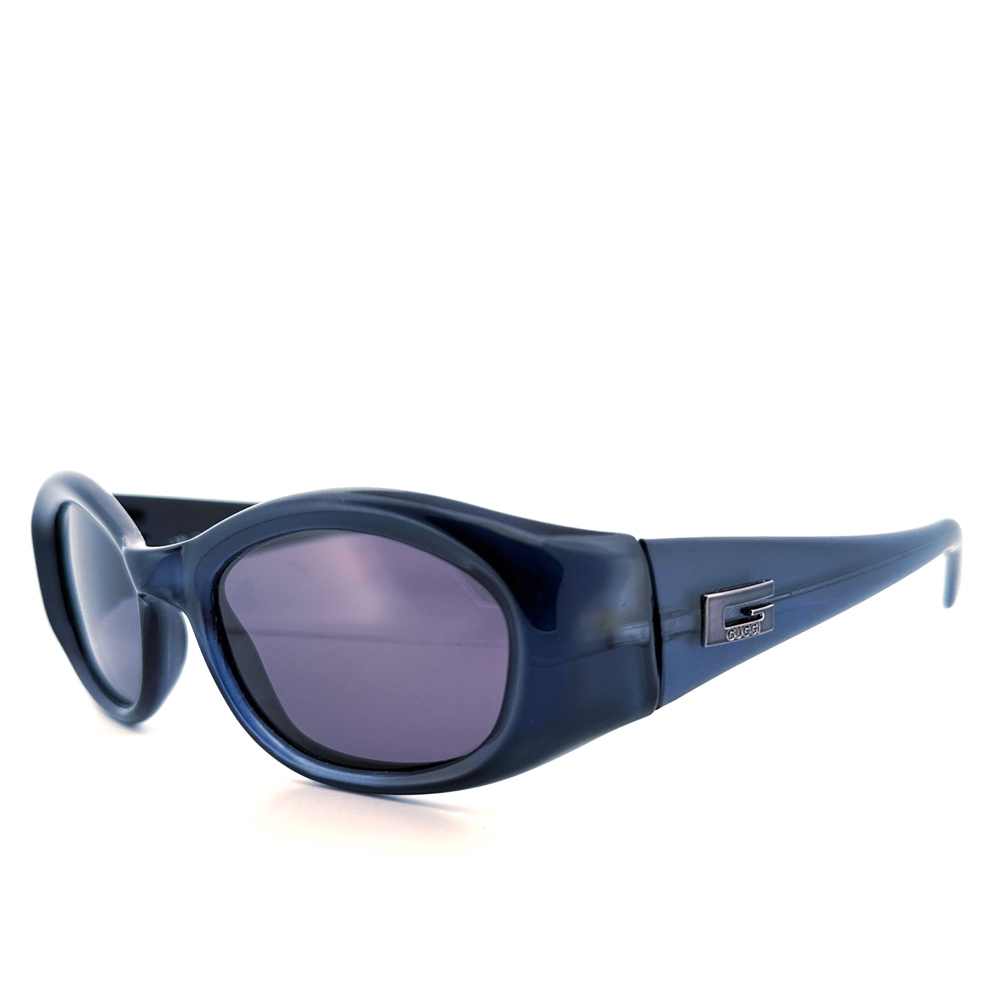 Vintage 90s Gucci 2432 Blue Sunglasses - Medium - Made in Italy