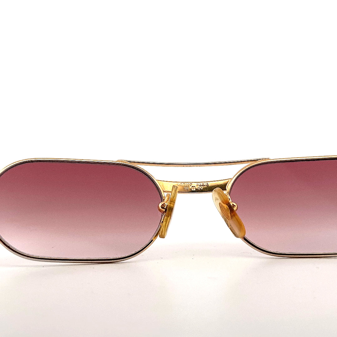 Vintage 80s Cartier Must Santos Sunglasses - Medium - Made in France