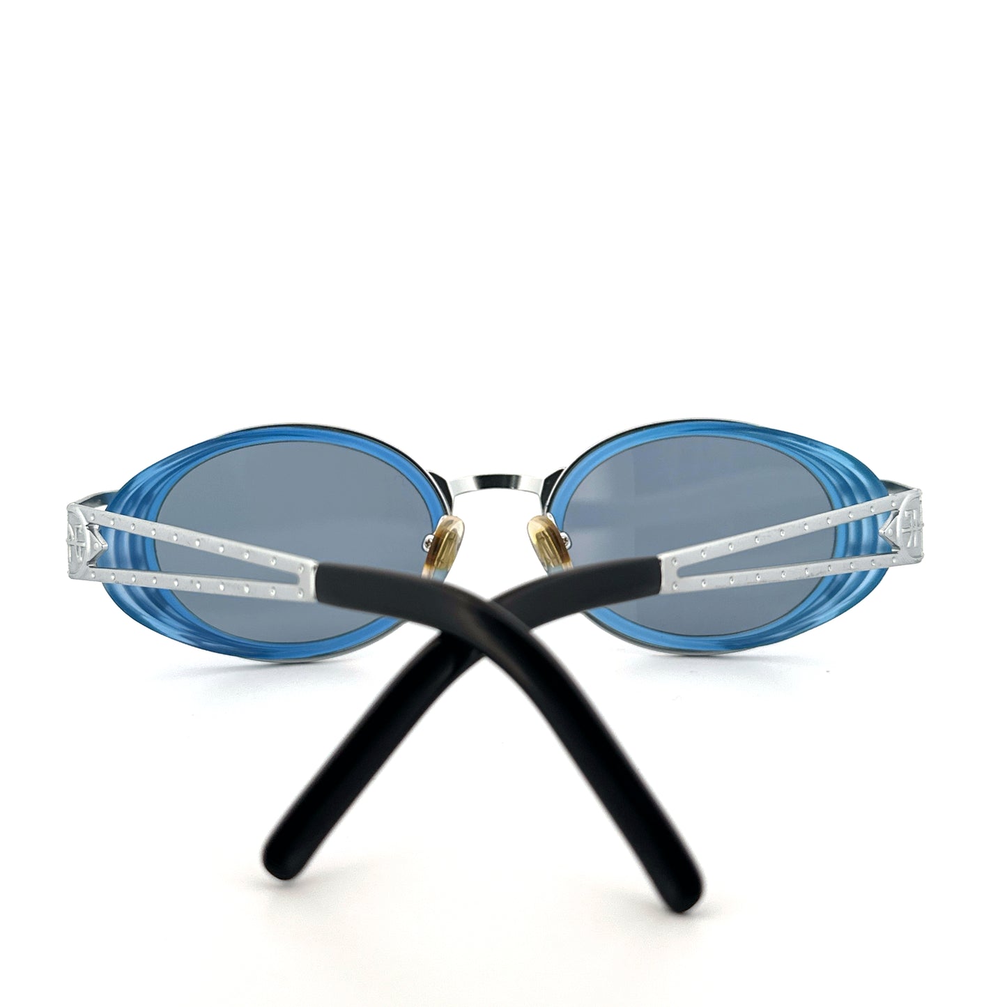 Vintage 90s Jean Paul Gaultier 58-6202 Oval Sunglasses - Medium - JPG Made in Japan