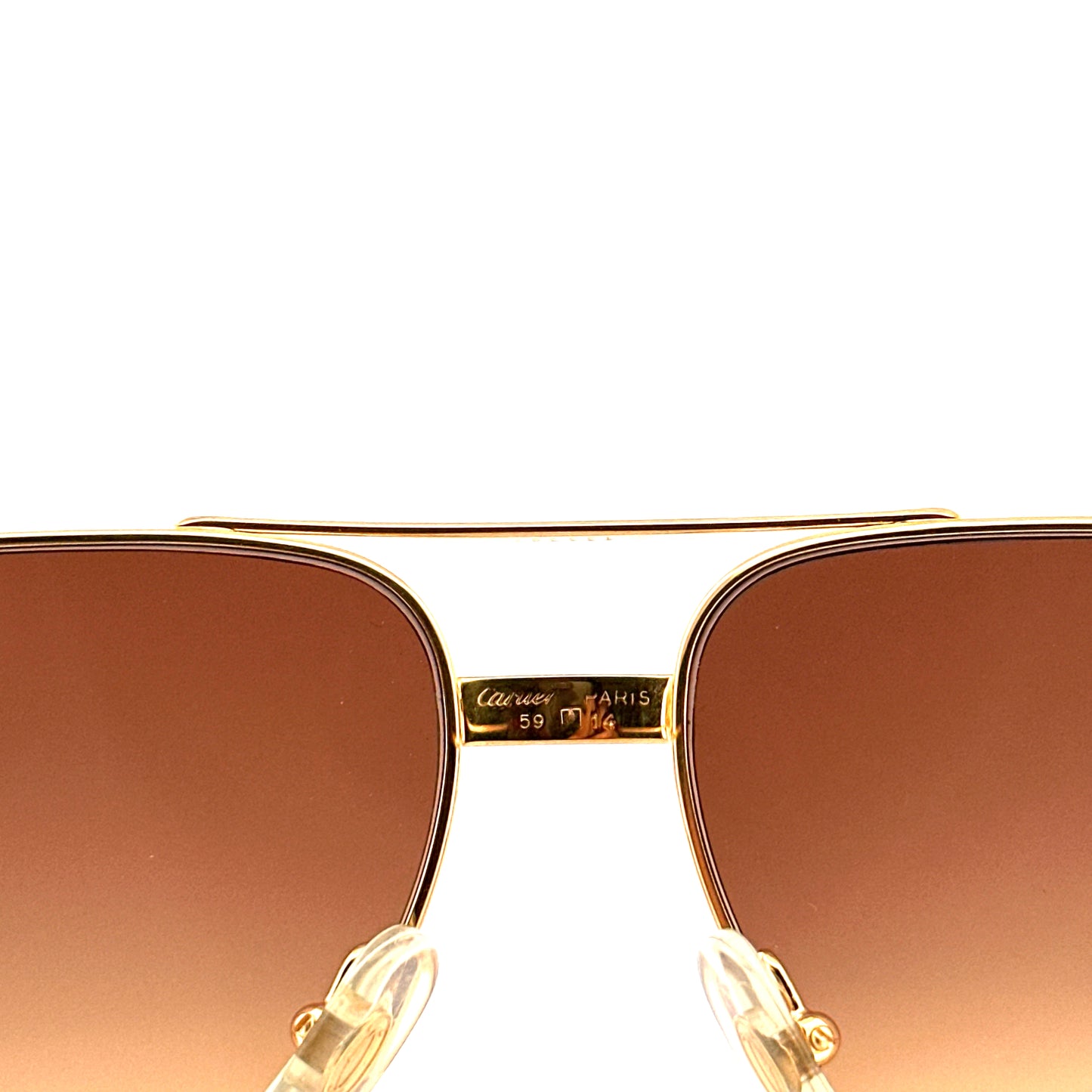Vintage 80s Cartier Aviator Sunglasses Vendome Santos - Medium/Large - Made in France