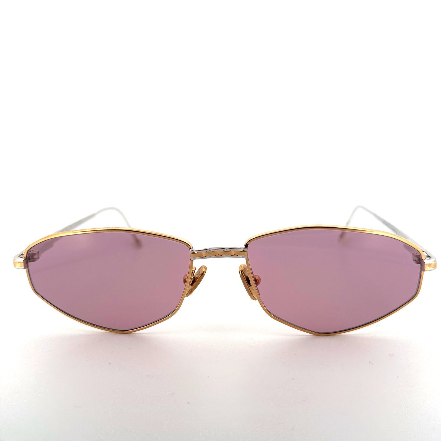 Vintage 90s Tiffany Sunglasses Platinum Frames - Medium - Made in Italy