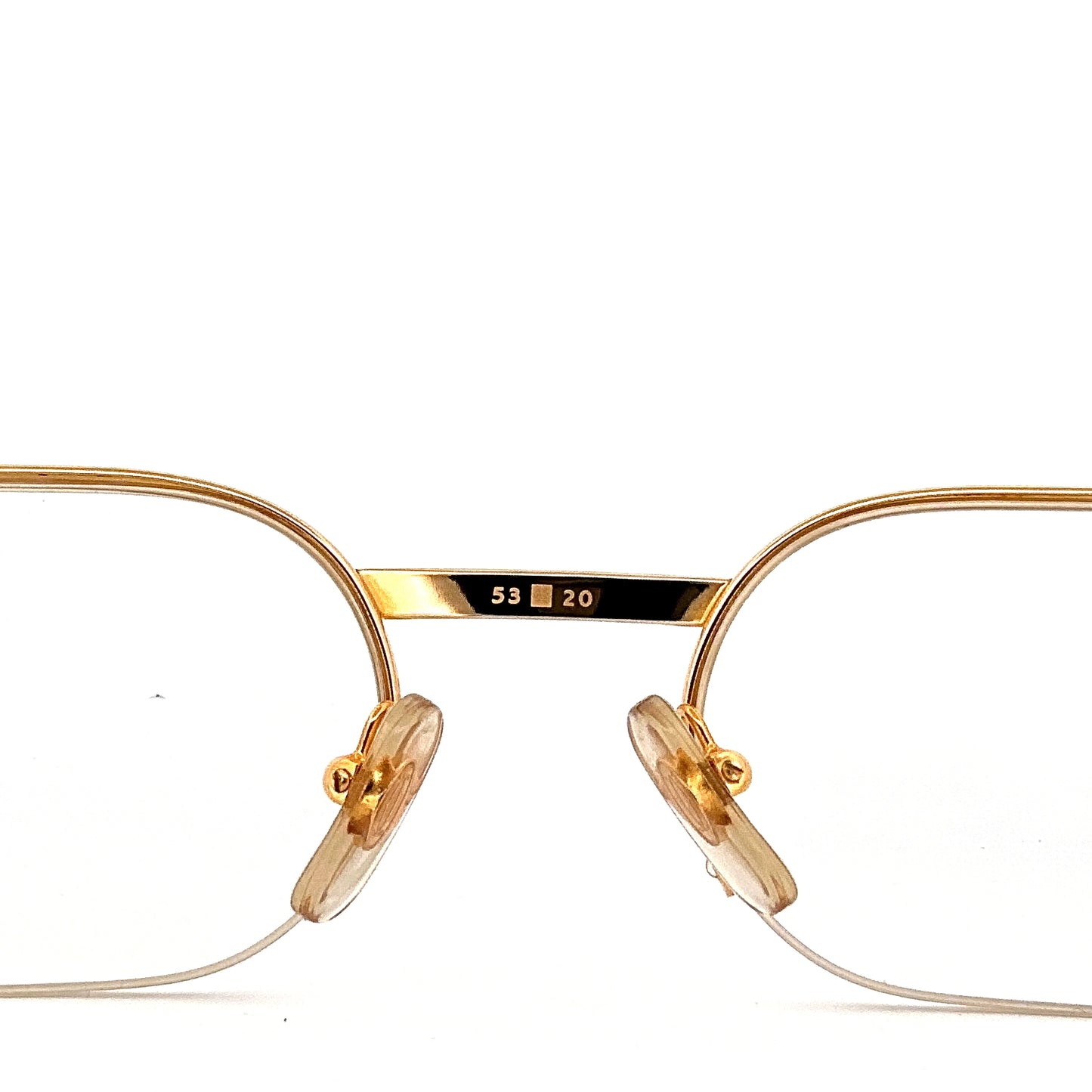 Vintage 90s Cartier Must Eyeglasses Half Rim Frames Size 53-20 Made in France