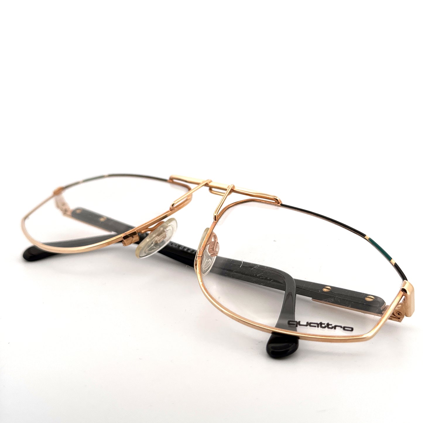 Vintage 80s Quattro 0427 Eyeglasses Frames Size 60-17 Made by Coeln Optik West Germany
