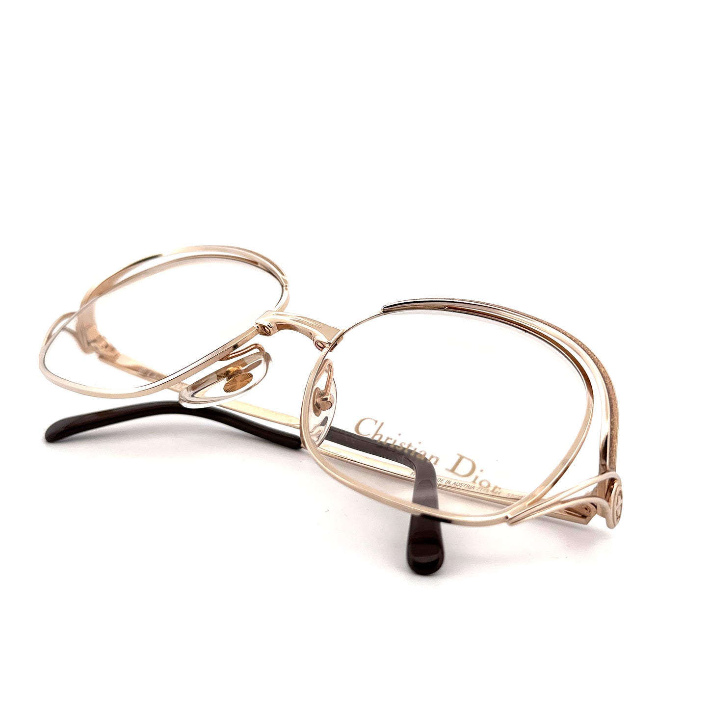 Vintage 70s Christian Dior 2145 Eyeglasses Size 51-17 Made in Austria