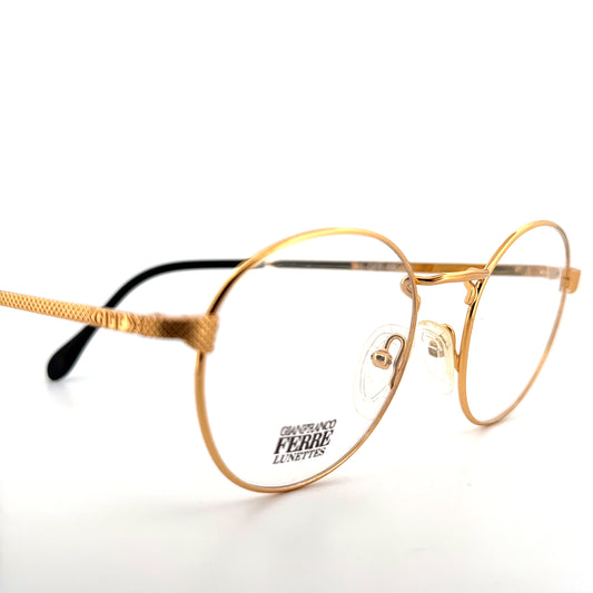 Vintage 90s Gianfranco Ferre Round Eyeglasses Frames Mod 69 Size 49-20 Made in Italy
