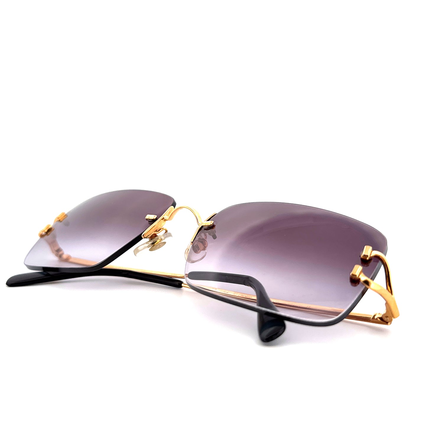 Vintage 90s Cartier Rimless Sunglasses Men’s Medium/Large Made in France