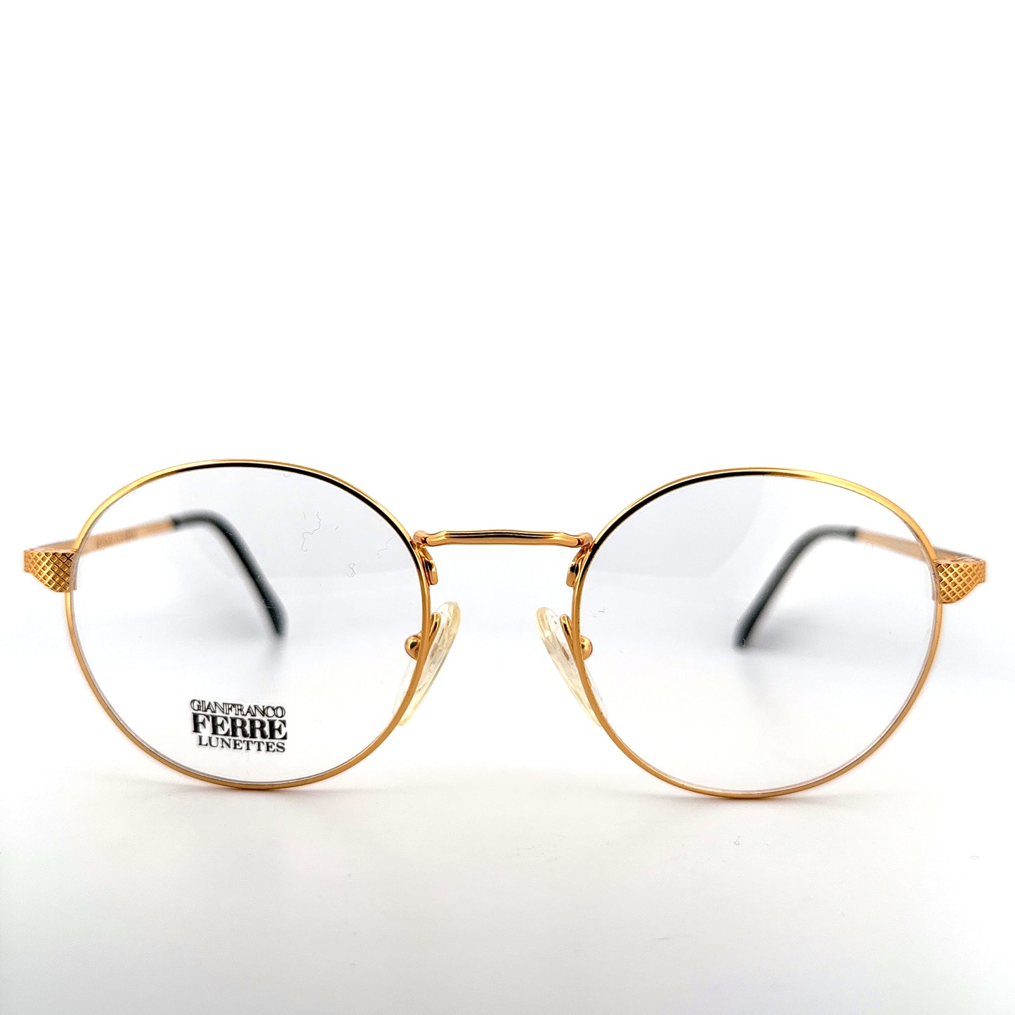 Vintage 90s Gianfranco Ferre Round Eyeglasses Frames Mod 69 Size 49-20 Made in Italy