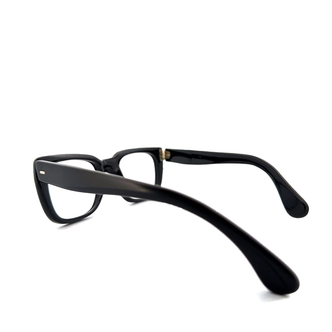 Vintage FARBEN Eyeglasses Frames Black Acetate 1960s Size Medium Made in Italy