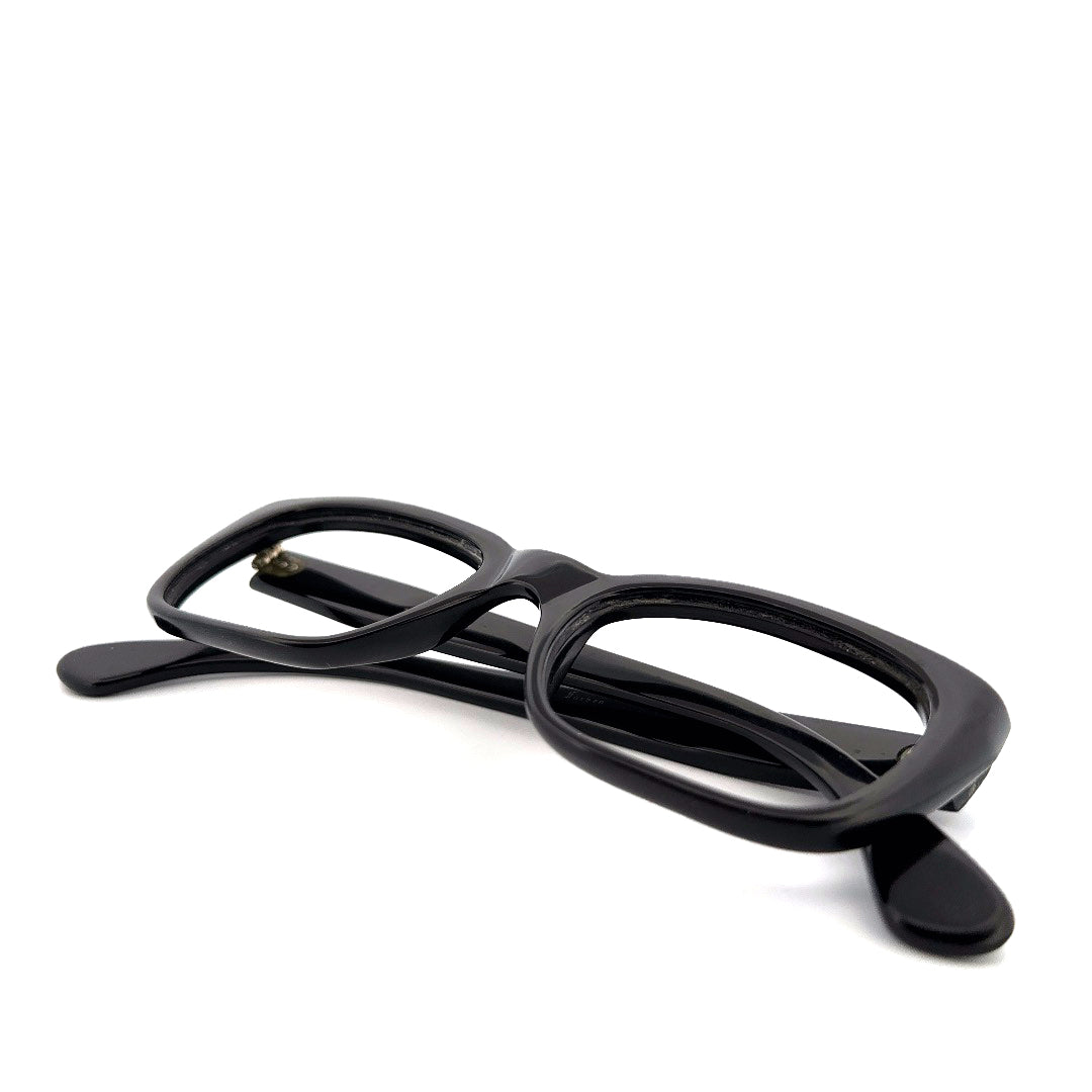 Vintage FARBEN Eyeglasses Frames Black Acetate 1960s Size Medium Made in Italy
