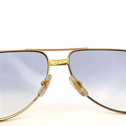 Vintage 80s Cartier Aviator Sunglasses Vendome Louis Size Small/Medium France