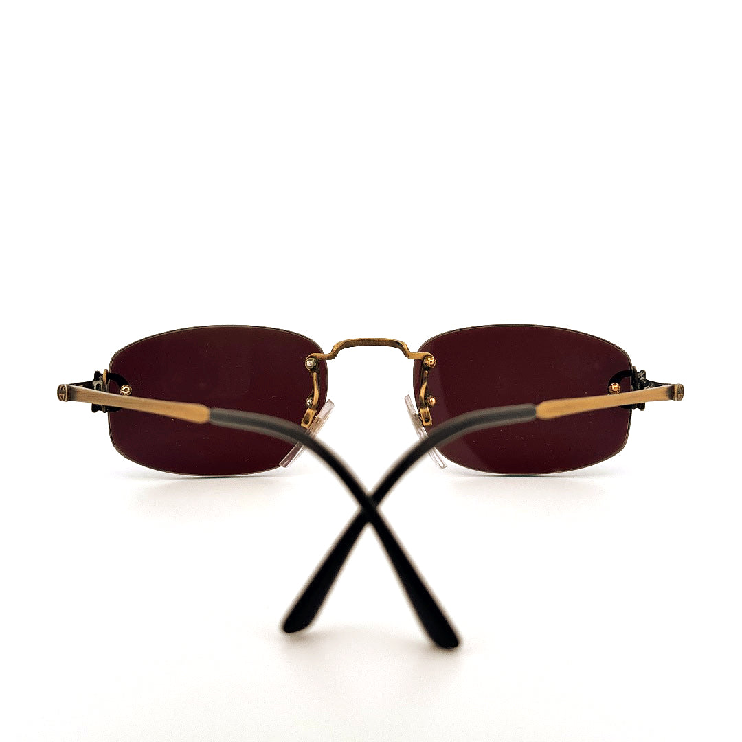 Vintage 80s Gucci Rimless Sunglasses Size Medium Made in Italy