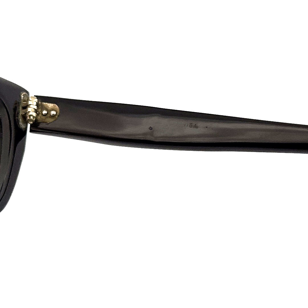Vintage FARBEN Eyeglasses Frames Black Acetate 1960s Size Medium Made in Italy