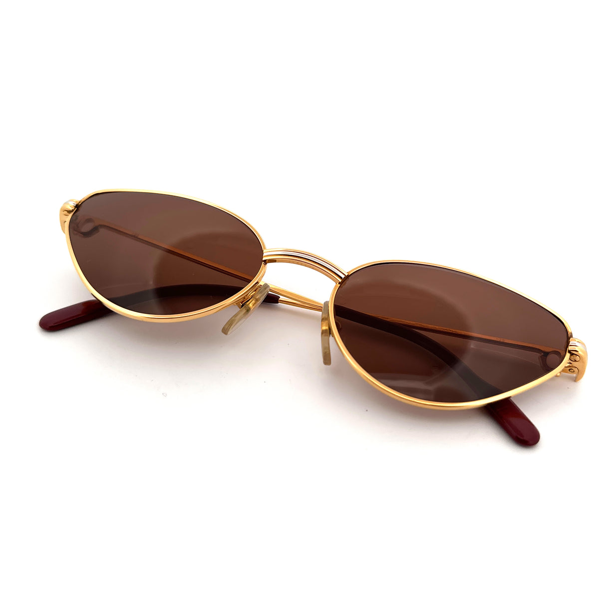 Vintage 90s Cartier Rivoli Sunglasses Women’s Medium Cat Eye Made in France