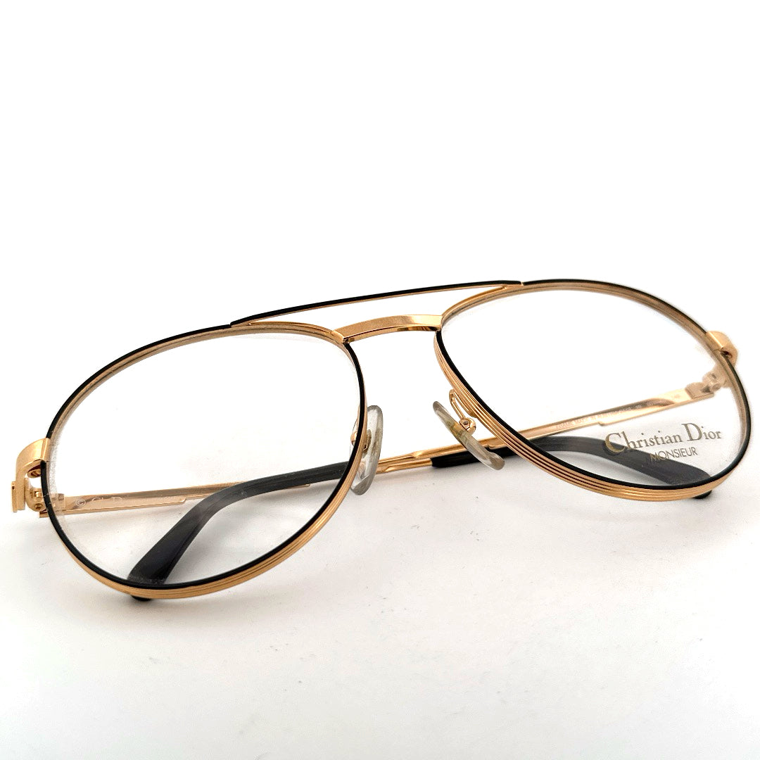 Vintage 80s Ch. Dior Monsieur 2448 Eyeglasses Frames Size 60 18 Made i panoptic.es