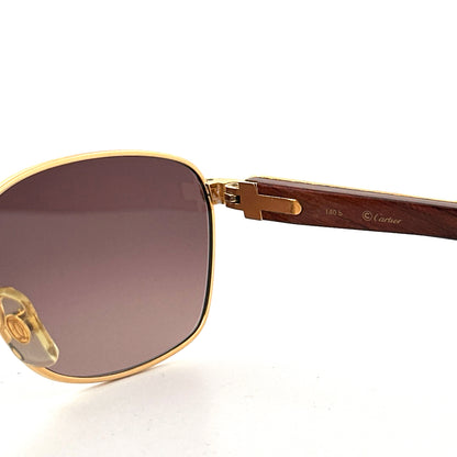 Vintage 90s ©Cartier Amboise Sunglasses Precious Wood - Small/Medium - Made in France