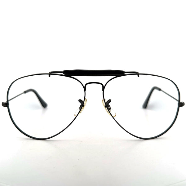 Vintage B&L Black Ray Ban Outdoorsman Eyeglasses Frames Size 62-14 Made in USA