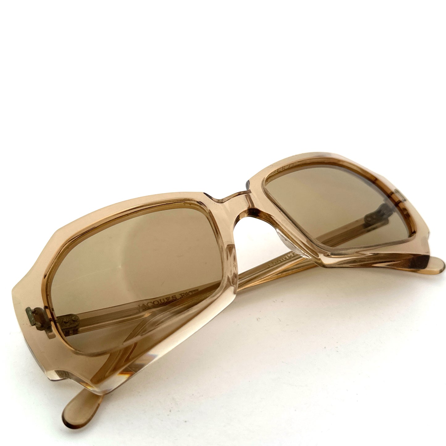 Vintage 70s Jacques Fath Translucent Sunglasses Made in France