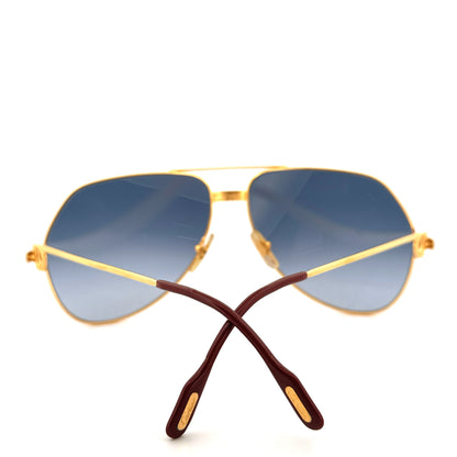 Vintage 80s Cartier Aviator Sunglasses Vendome Louis - Medium/Large - Made in France