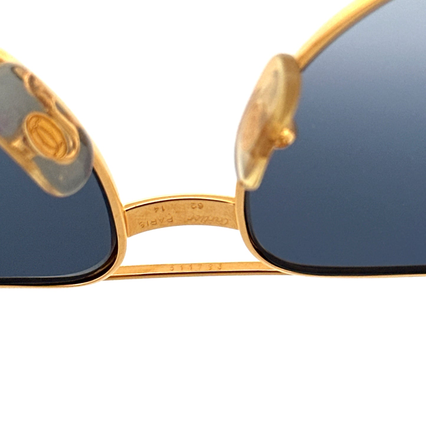 Vintage 80s Cartier Aviator Sunglasses Vendome Louis - Medium/Large - Made in France