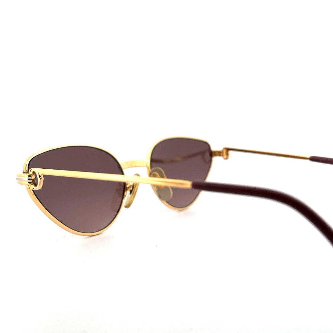 Vintage 90s Cartier Rivoli Sunglasses - Medium - Cat Eye Made in France