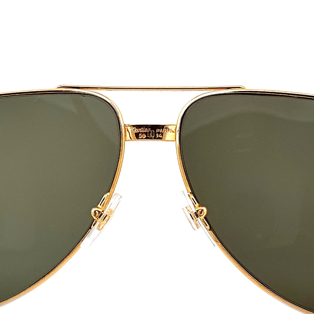 Santos sunglasses Cartier Gold in Metal - 32167700