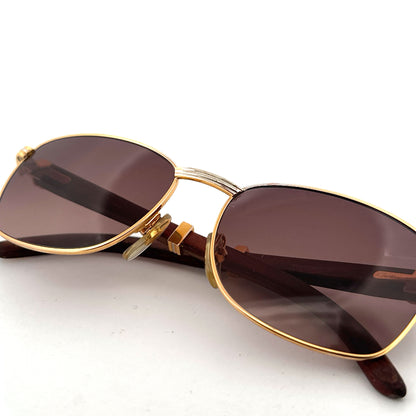 Vintage 90s ©Cartier Amboise Sunglasses Precious Wood - Small/Medium - Made in France