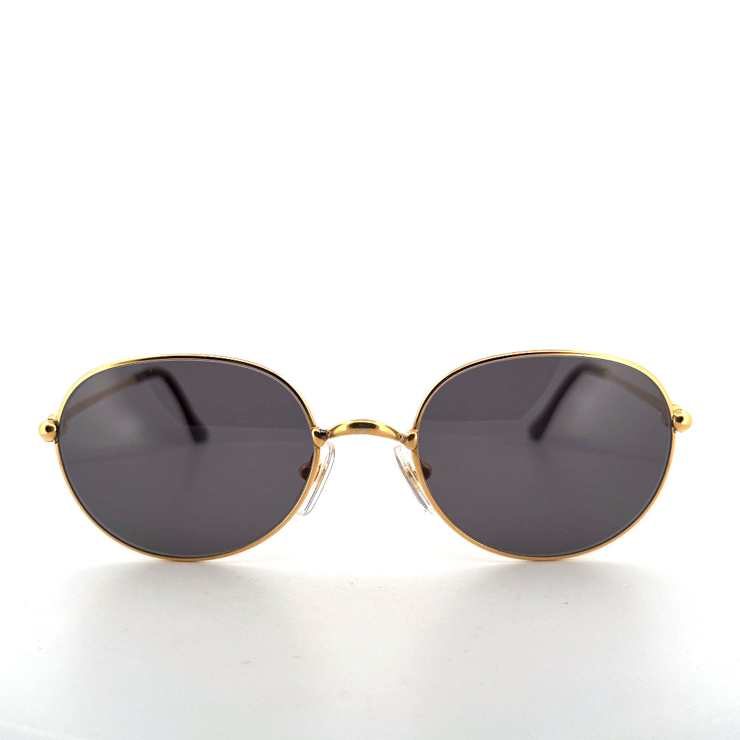 Vintage 90s Cartier Filao Oval Sunglasses - Small - Made in France