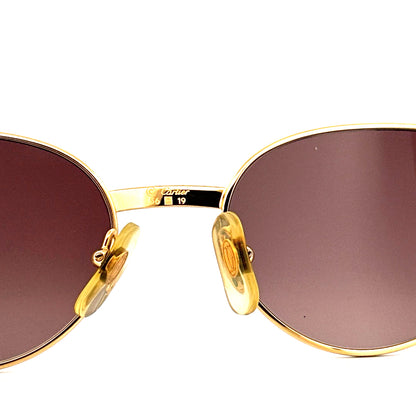 Vintage 90s Cartier Rivoli Sunglasses - Medium - Cat Eye Made in France
