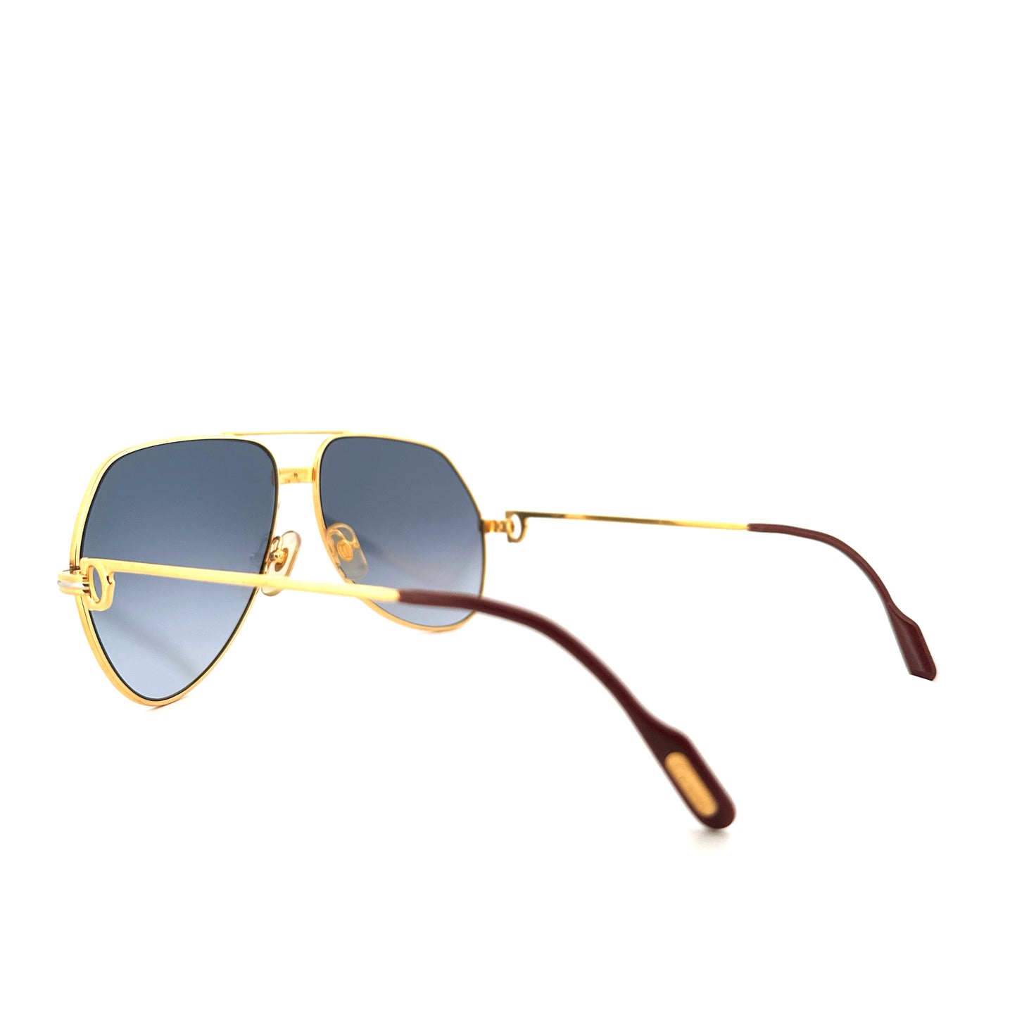 Vintage 80s Cartier Aviator Sunglasses Vendome Louis - Medium/Large - Made in France