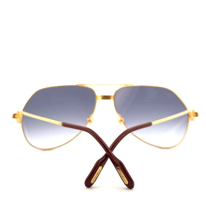 Vintage 80s Cartier Aviator Sunglasses Vendome Louis - Medium - Made in France