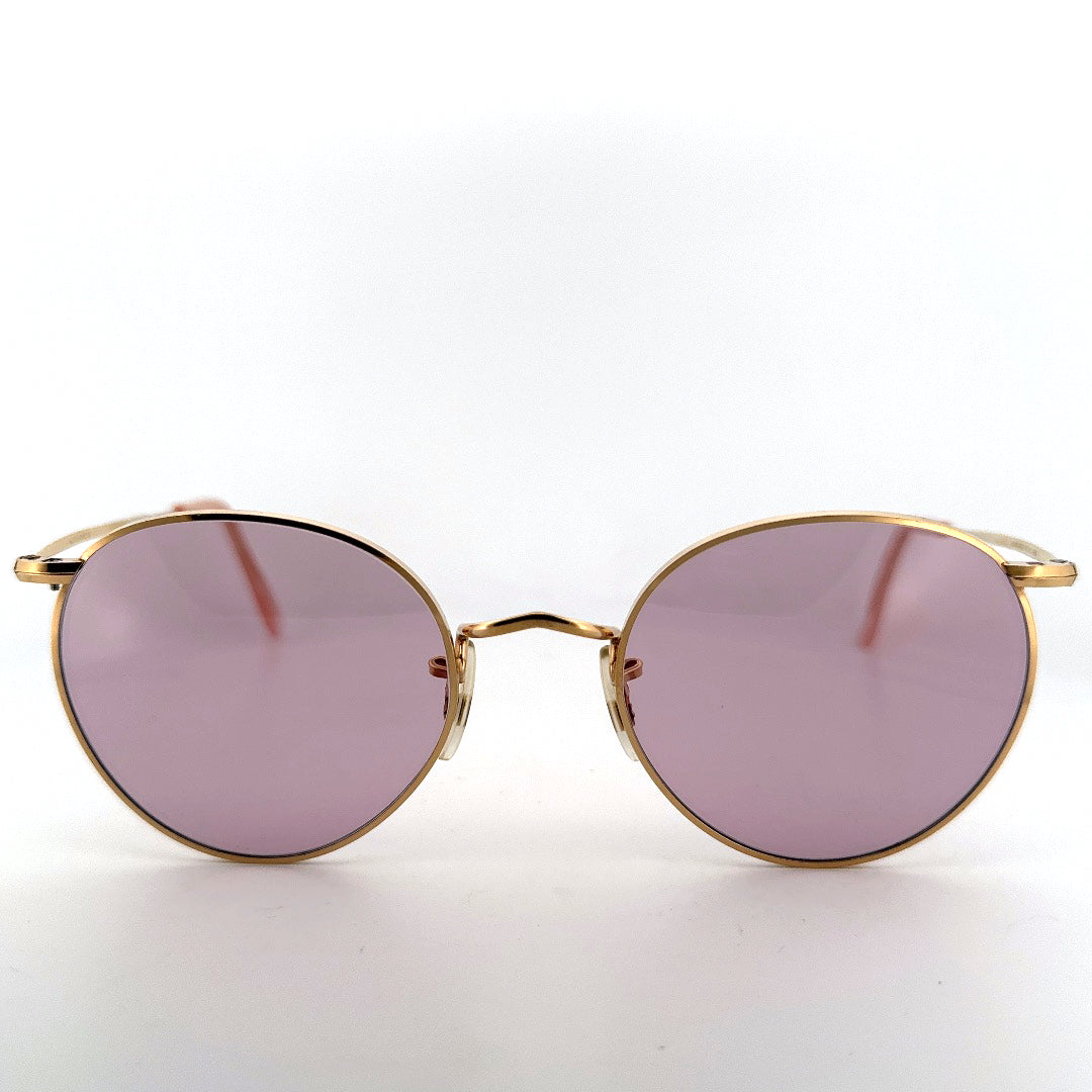 Vintage Algha 14KT Gold Filled Sunglasses Off Round - Small/Medium - Made in England