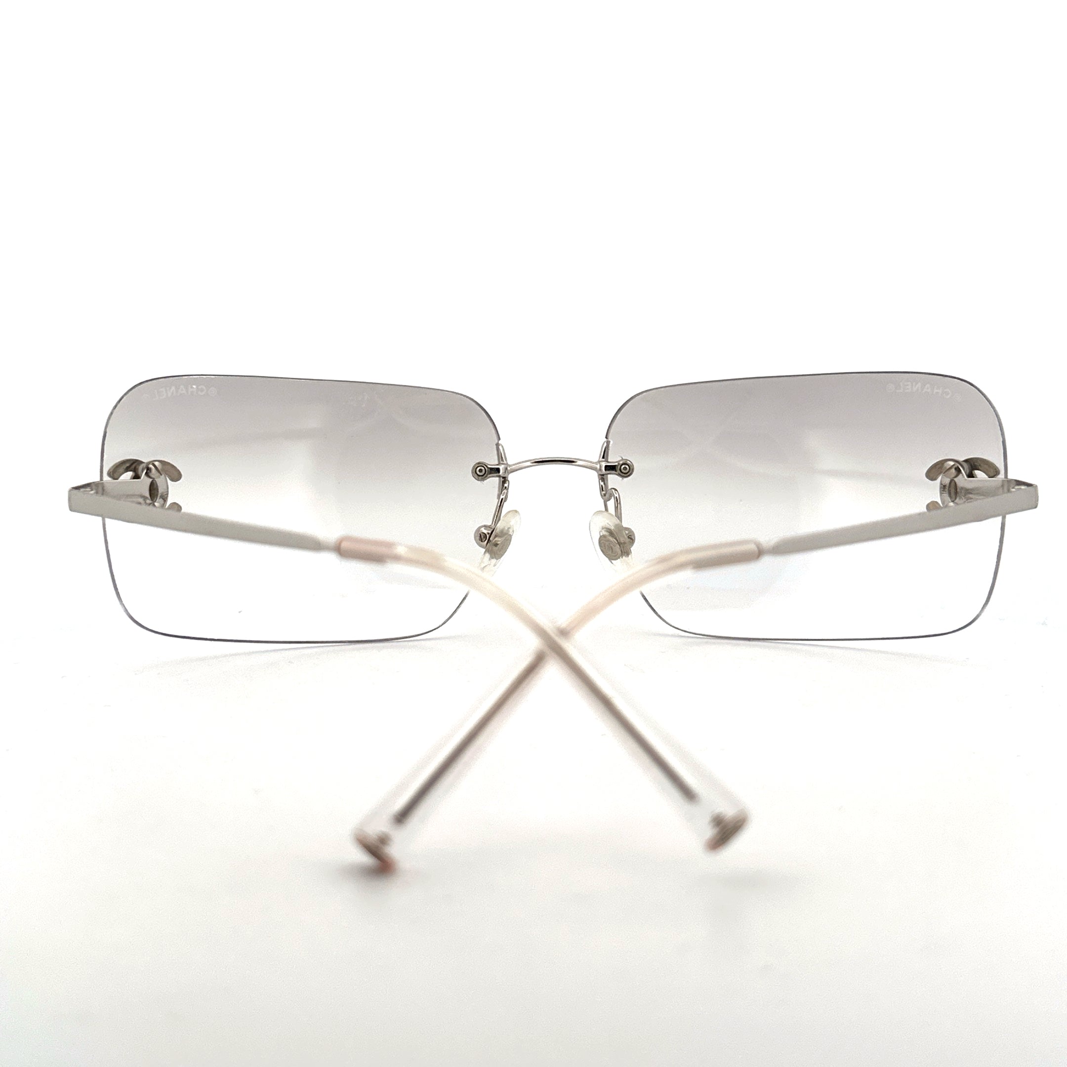 Vintage Y2K Chanel 4017 Rimless Sunglasses - Medium - Made