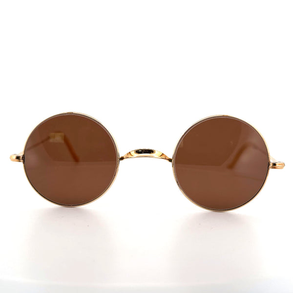 Vintage 30s Round Gold Filled Sunglasses Saddle Bridge Size Small