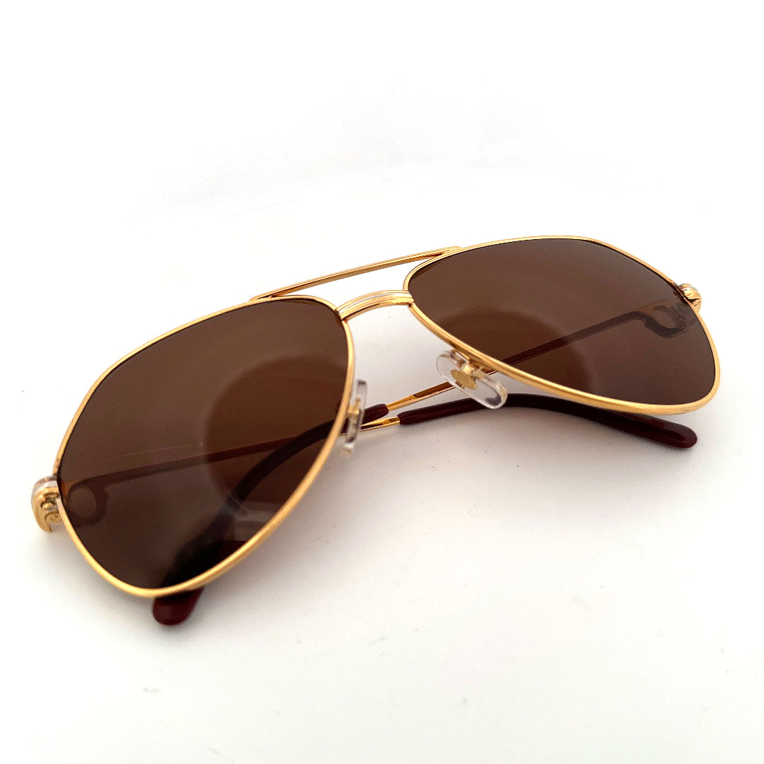 Sunglasses Cartier Vendome LC - M Brown To Pink Gradient Lens