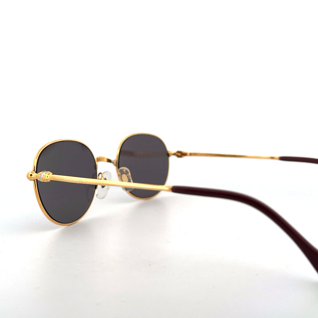 Vintage 90s Cartier Filao Oval Sunglasses - Small - Made in France