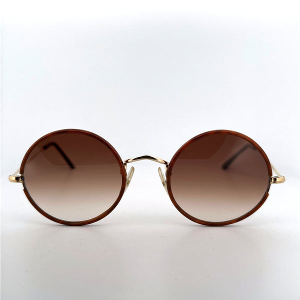 Vintage Algha 12KT Round Gold Filled Sunglasses - Small - Made in England
