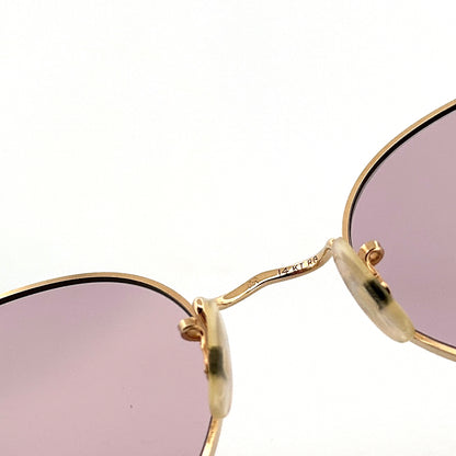 Vintage Algha 14KT Gold Filled Sunglasses Off Round - Small/Medium - Made in England