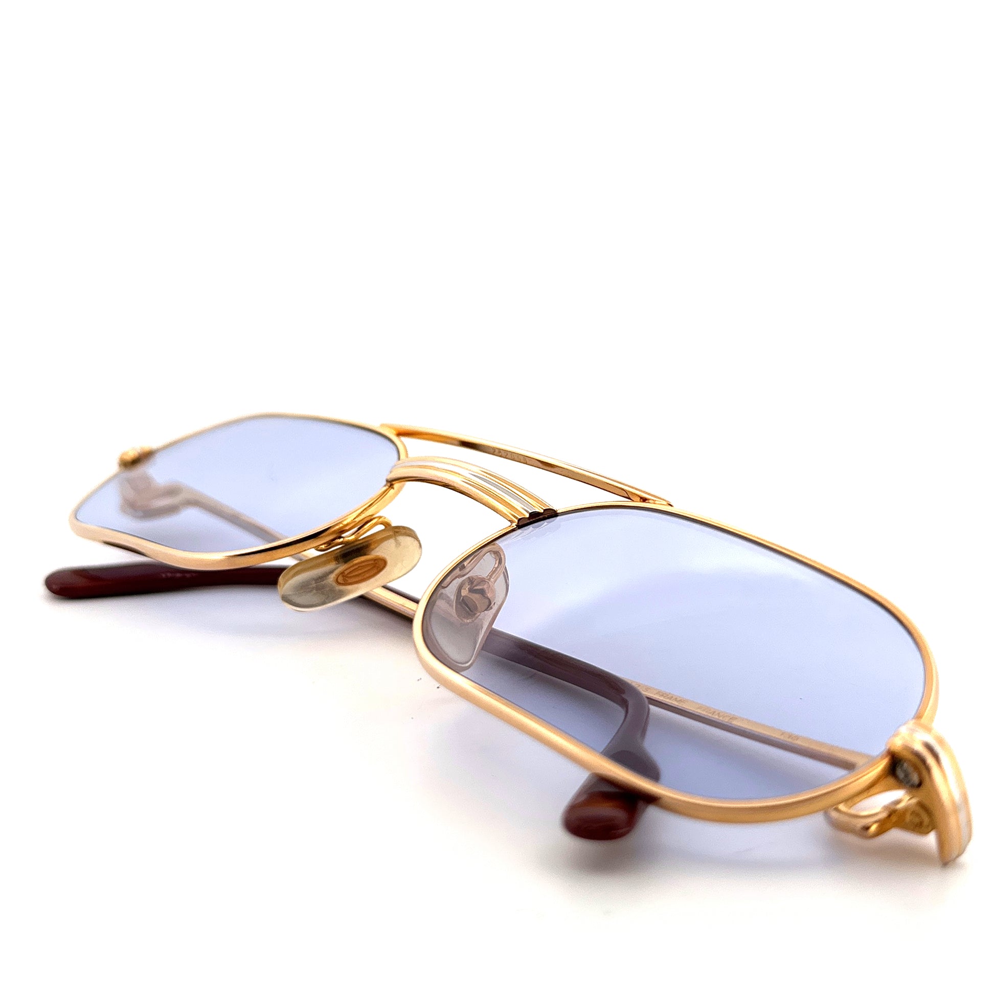 Vintage 80s Cartier Must Louis Cartier Sunglasses Size Small Made in France