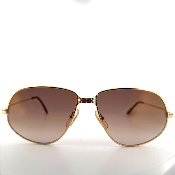 Vintage 1988 Cartier Panthere Sunglasses Size 63-16 Large Made in France